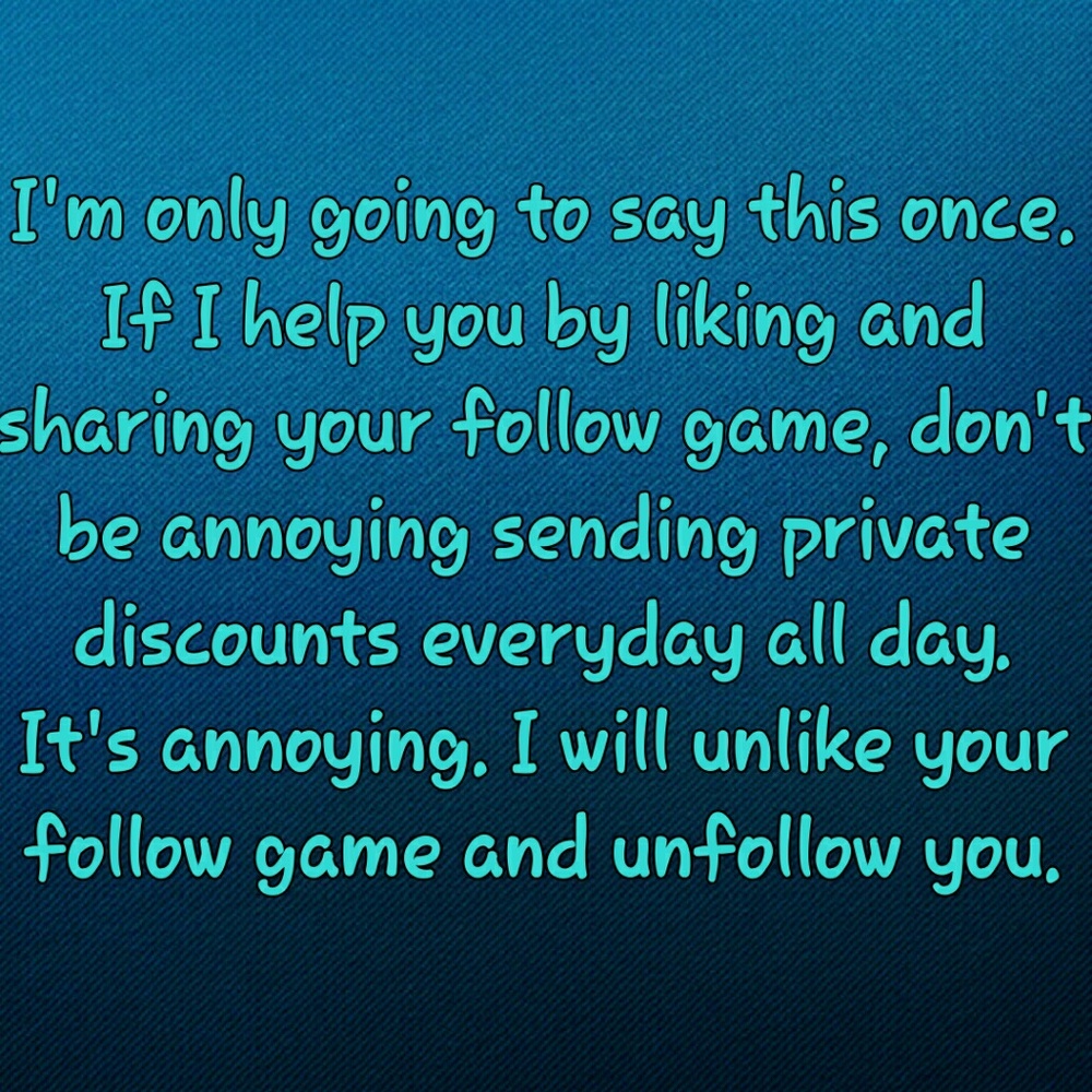 Don't be annoying